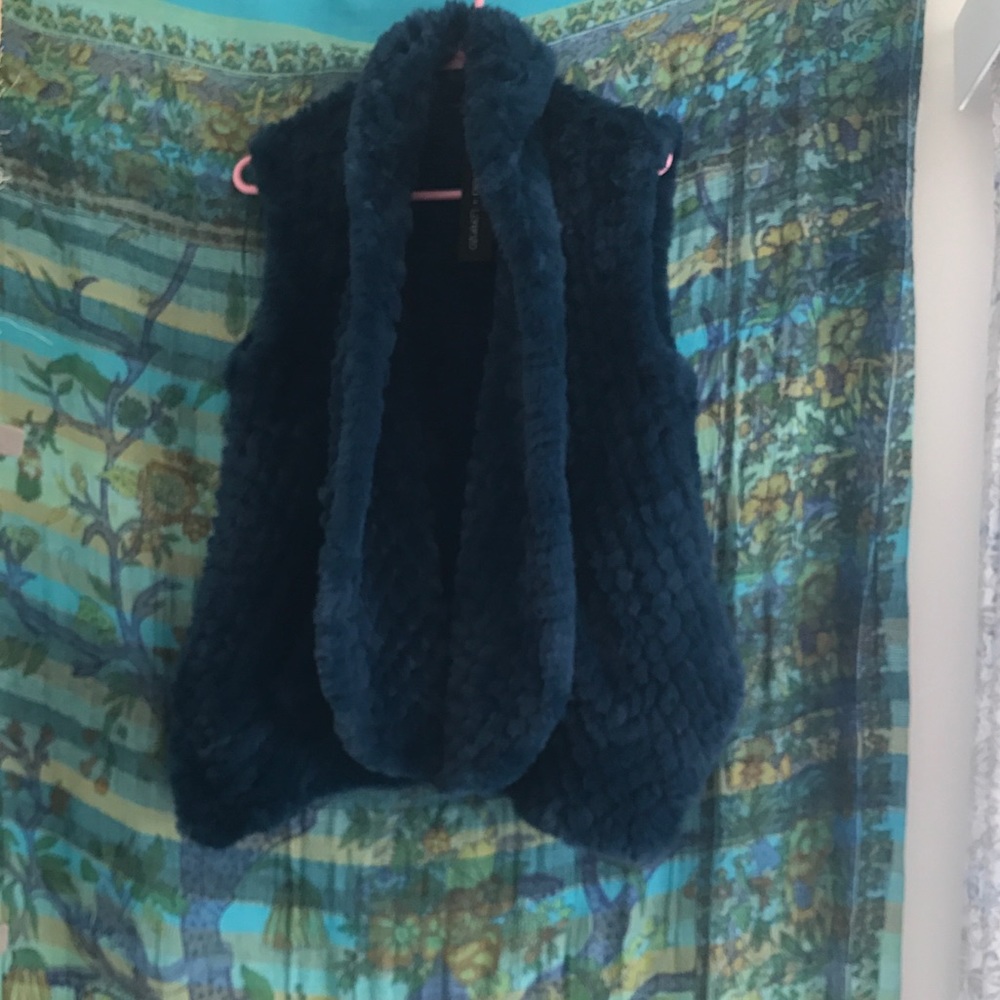 Teal Faux Fur Vest